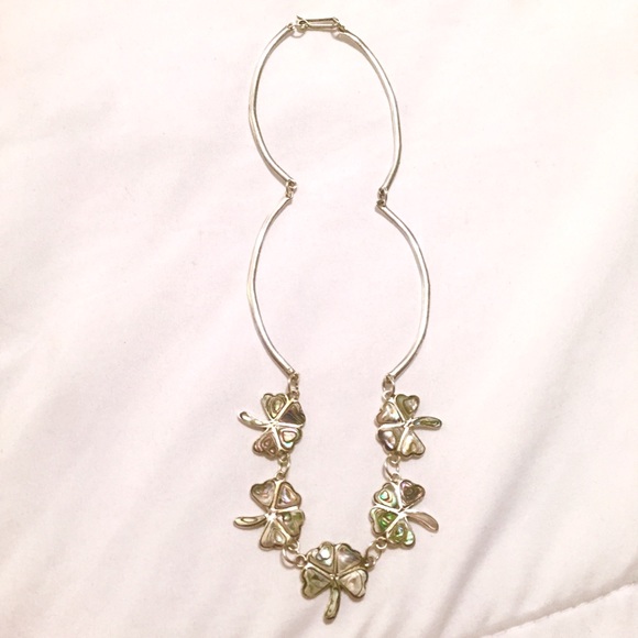 🍀Vintage Abalone+Alpaca Silver Necklace - Picture 2 of 8